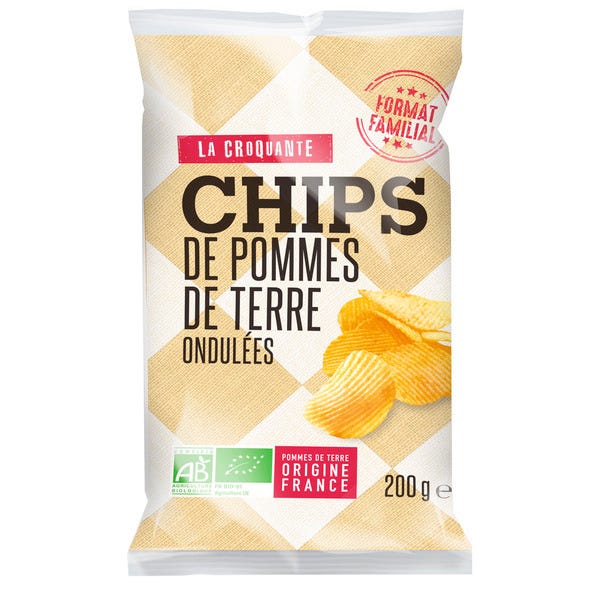Chips pdt natures ondulées 200g