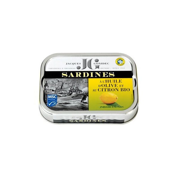 Sardines huile olive citron 115g