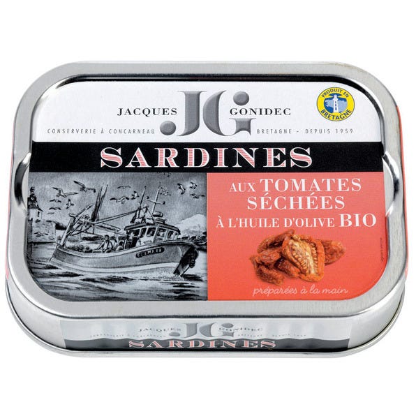 Sardines tomates séchées huile d'olive 115g